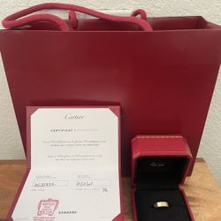 Cartier Love Ring Size 7 Yellow Gold