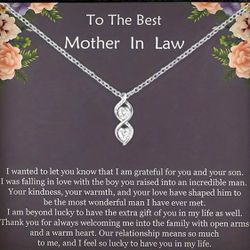 Mother’s Day, Birthday gift Mothers-In-Law Stunning Silver Necklace 