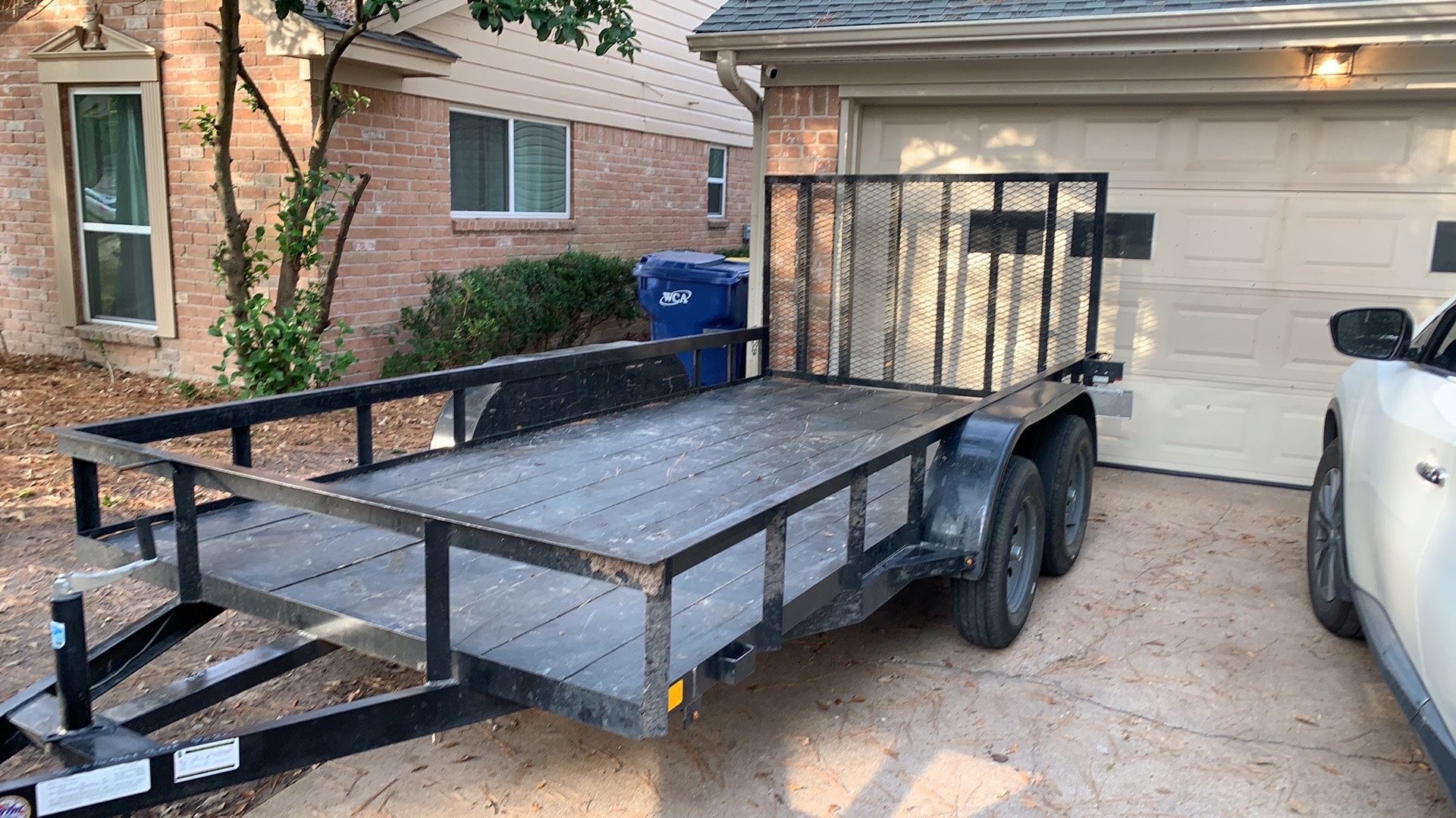 2019 76” X 14’ Trailer with loading ramp.
