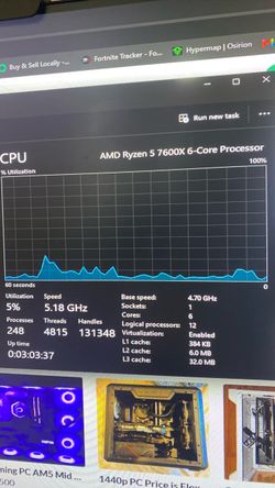 AMD  Ryzen 5 7600x 6-core CPU  ( AM5 )