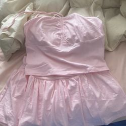 Multiple New Tube Tops & Pleated Skirt Sets Sleeveless, mid-length 2-piece. Cute & comfy 