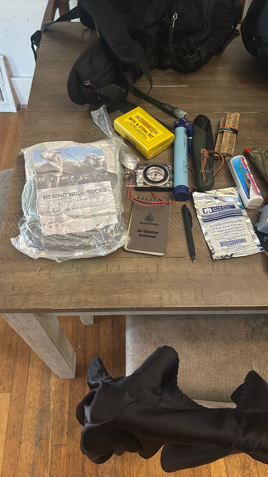 Back Packing Survival Items 