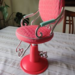 Our Generation Hair Style Chair Pink.  Working 