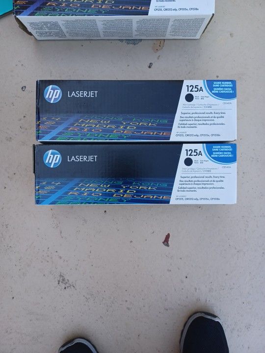 $120 Two Print Cartridges BLACK 125A Brand New