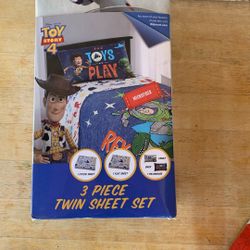 DISNEY TOY STORY TWIN SHEET SET 3 PIECE SET GREAT FOR BIRTHDAY GIFT