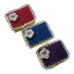 Handmade Crocheted Spring Flower 3 Dish Scrubbers