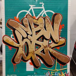 Original Graffiti Art Piece ( Done On Original NYC Transit SIGN )