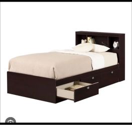 Twin size storage bed / NO MATTRESS