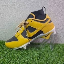 Nike Alpha Menace 4 Dunk Men's 10.5 Black Yellow  Cleats HV6925-001 Iowa Wu Tang