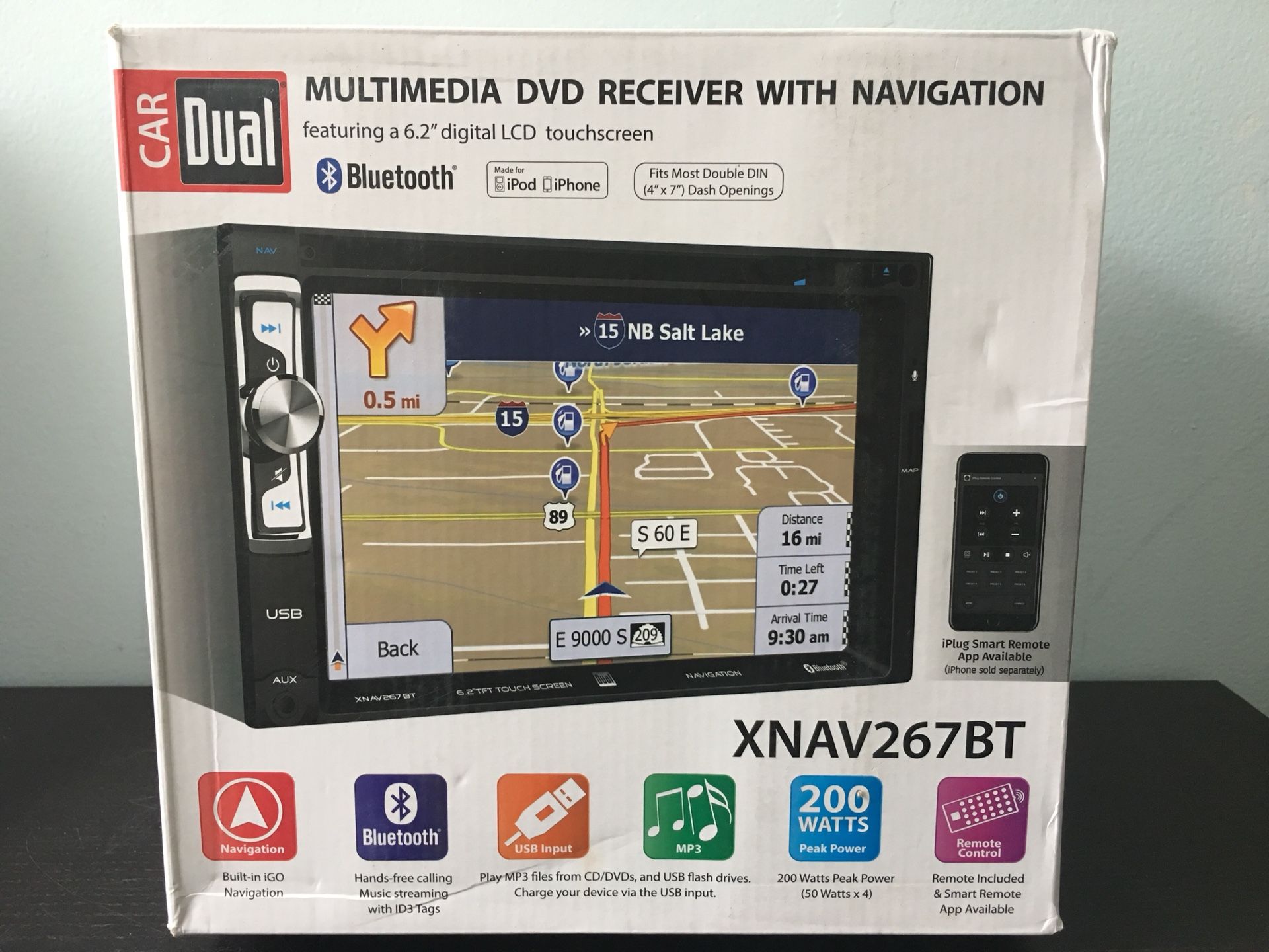 Dual XNAV267BT 6.2" LED Backlit Car Stereo with Built-In Navigation