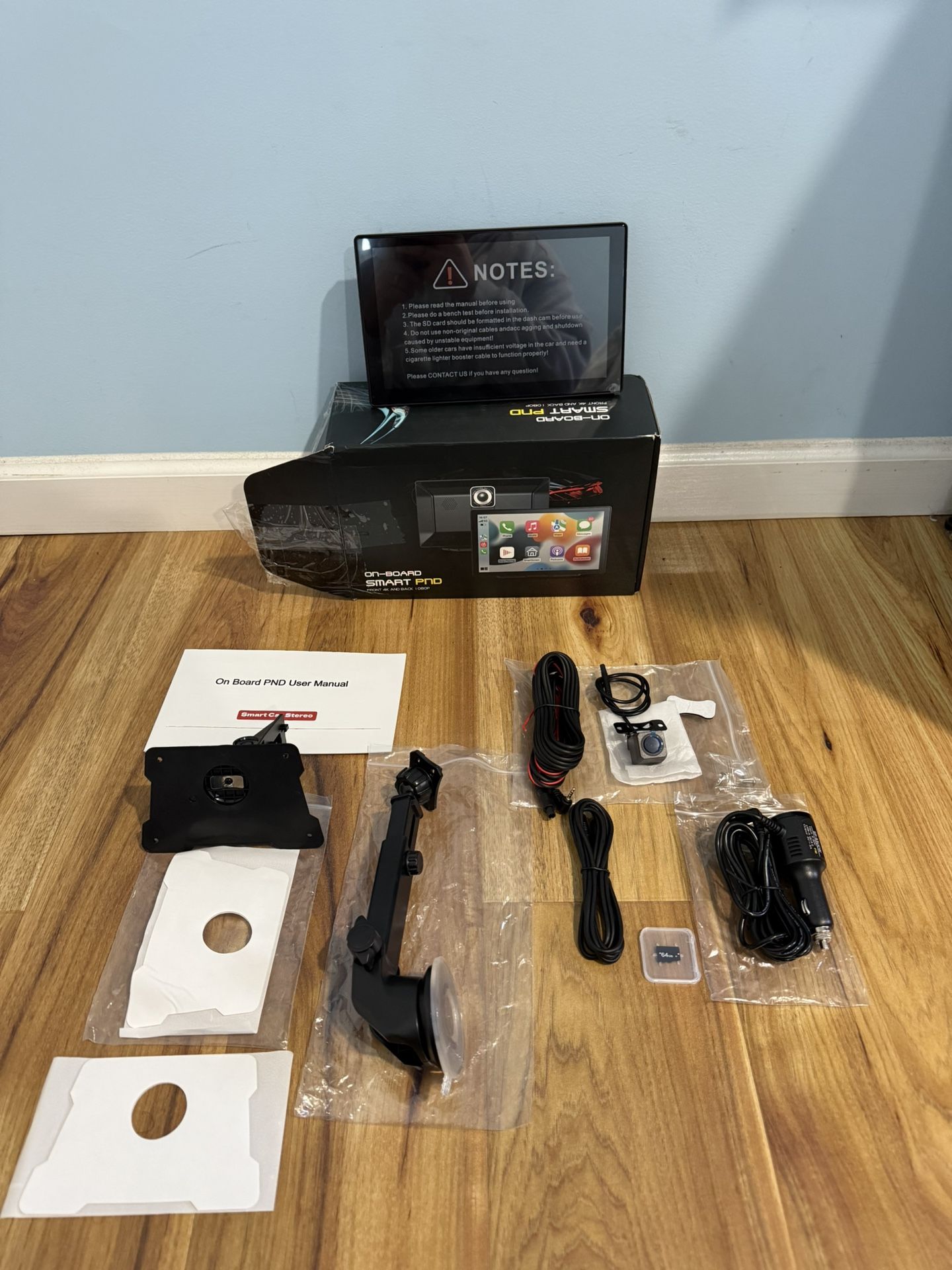 Portable Newest Wireless Apple CarPlay and Android Auto Screen for Car, 9" HD Touch Screen Car Stereo with Mirror Link, Bluetooth 5.2, Backup Camera,