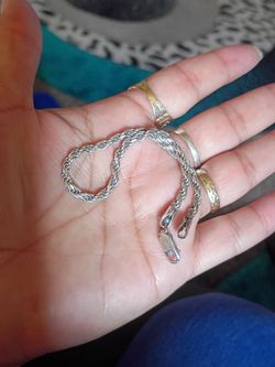 925 Silver rope bracelet
