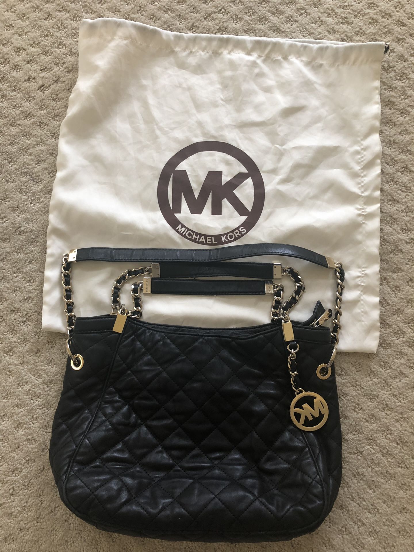 Michael Kors black leather bag