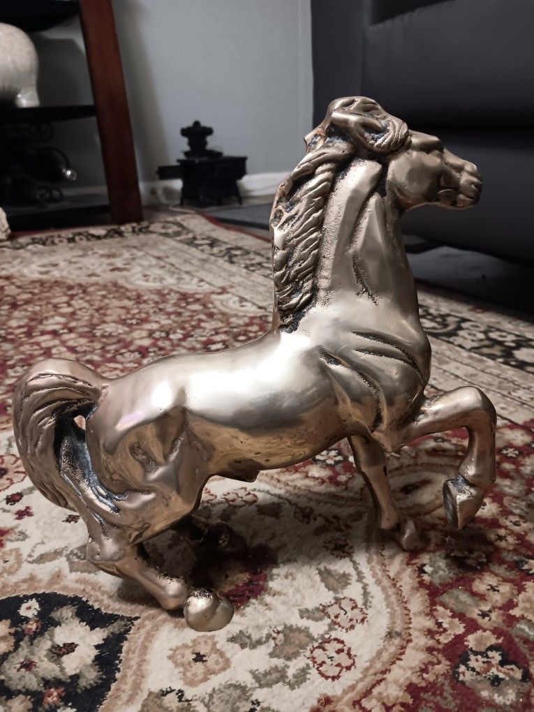 Antique - Bronze Horse Statue Sculpture "Bonner " Mantel - Very Heavy - 9 Lbs. Serious Callers - Wil Listen To Offers