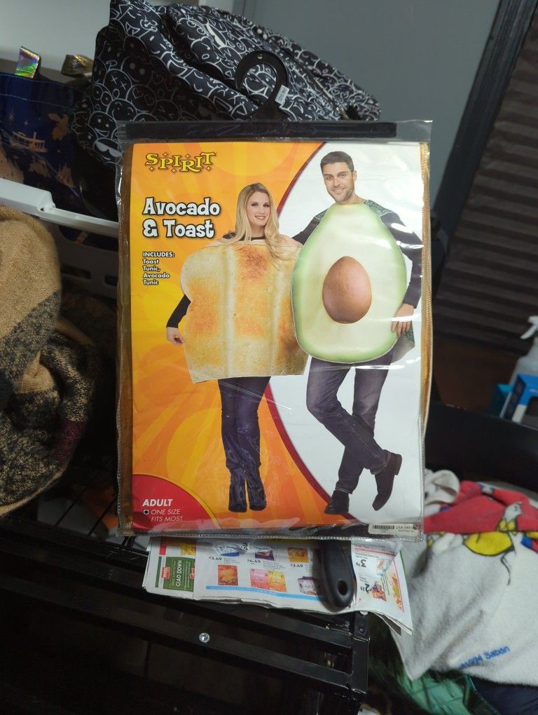 Adult Size Avocado And Toast Couples Halloween Costume