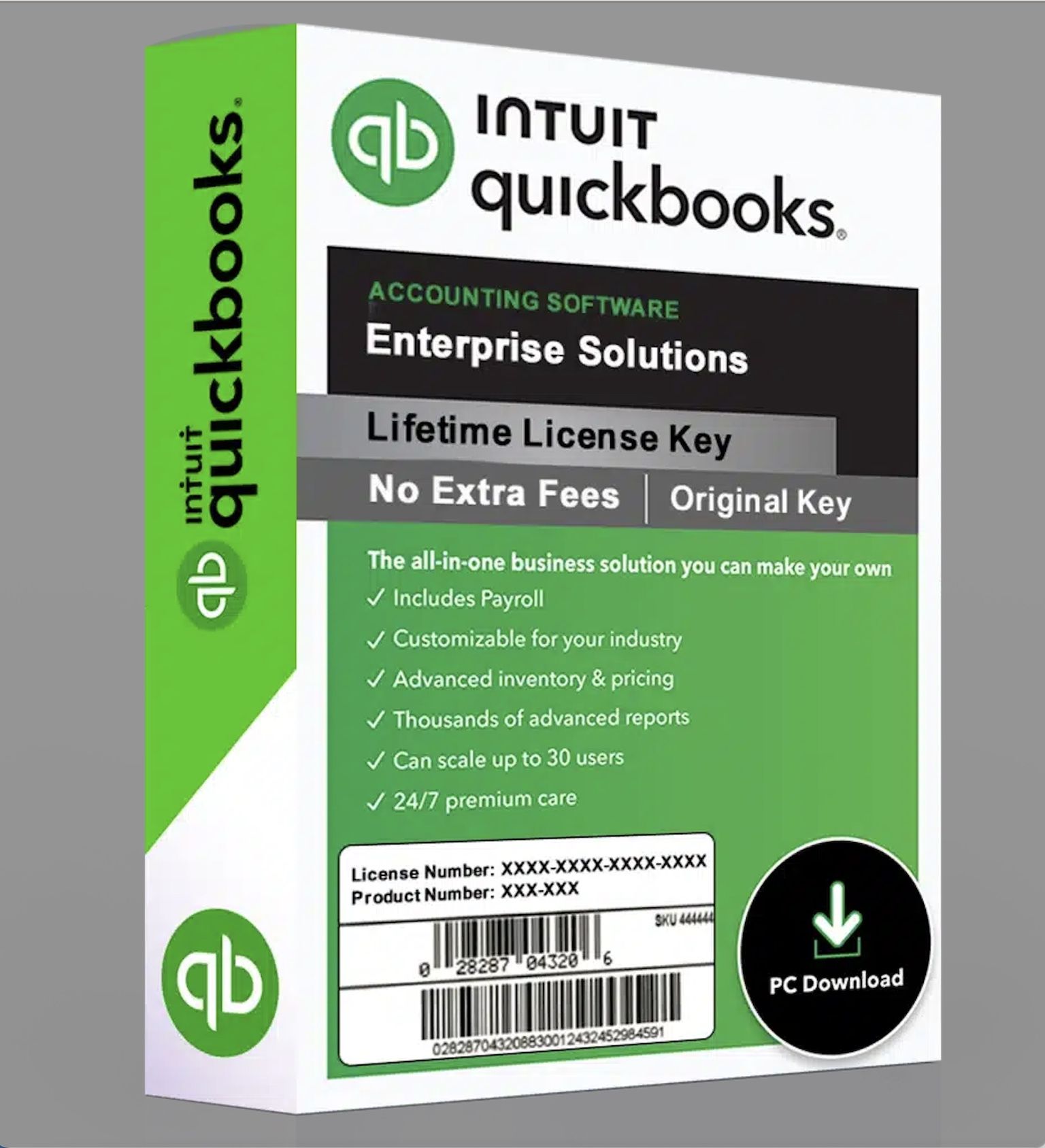 Intuit QuickBooks Enterprise 2024, With License Key For Windows