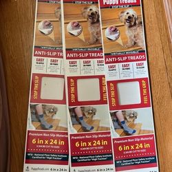 12 pc Puppy Treads anti slip  for step or stairs 6x24 , New