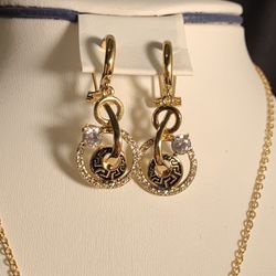 New Gold Plated Necklace With CZ Stones