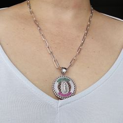Plata 925 Cadena Con Virgencita ♥️