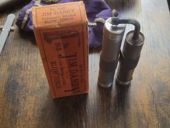 Vintage Jim Dandy No. 80-B Automatic Alcohol Blow Torch with Original Box - Working