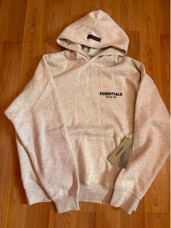 Essentials hoodie light oatmeal size small