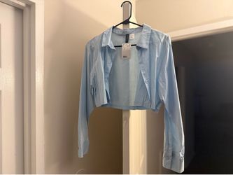 H&M Cropped Long Sleeve Blouse