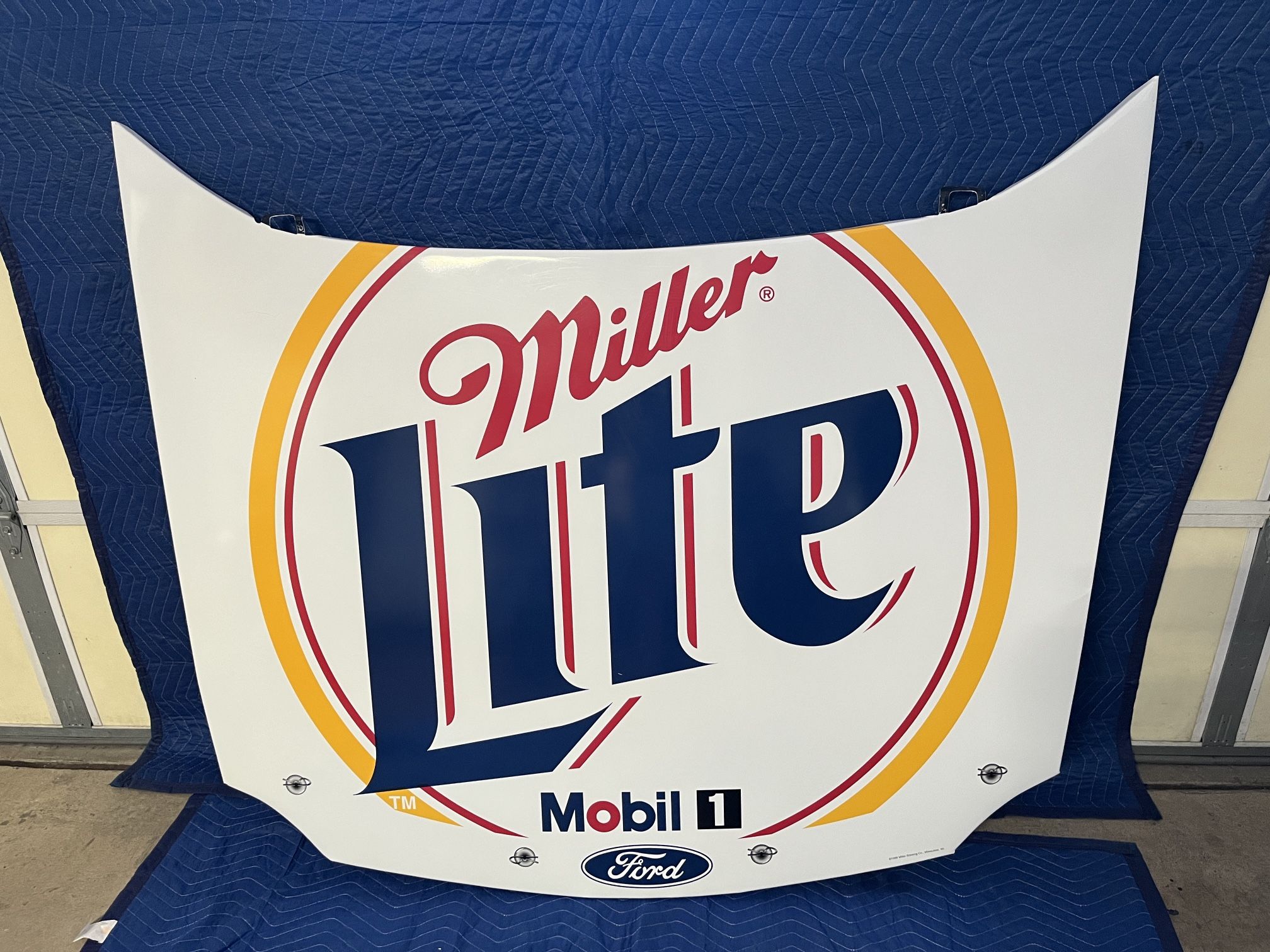 Full Size Replica NASCAR Memorabilia Hood Miller Lite Bar / Man Cave