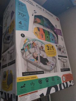 baby Einstein kick and snooze bassinet baby crib with crib toys