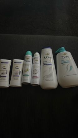 Dove deodorant and dove body wash