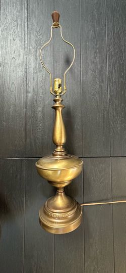 Vintage Mid-Century Modern Brushed Gold Table Lamp