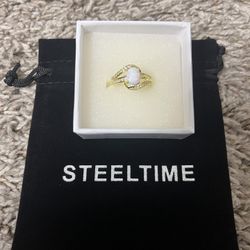 Gold Ring With Stones On 