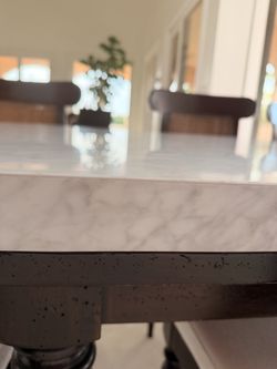 Restoration Hardware Marble Dining Table – 9 ft, Seats 10