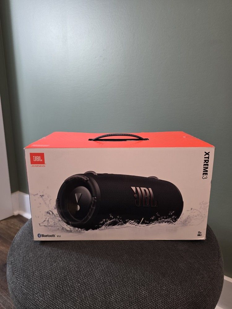 JBL Xtreme 3 Portable Bluetooth Speaker Black, new