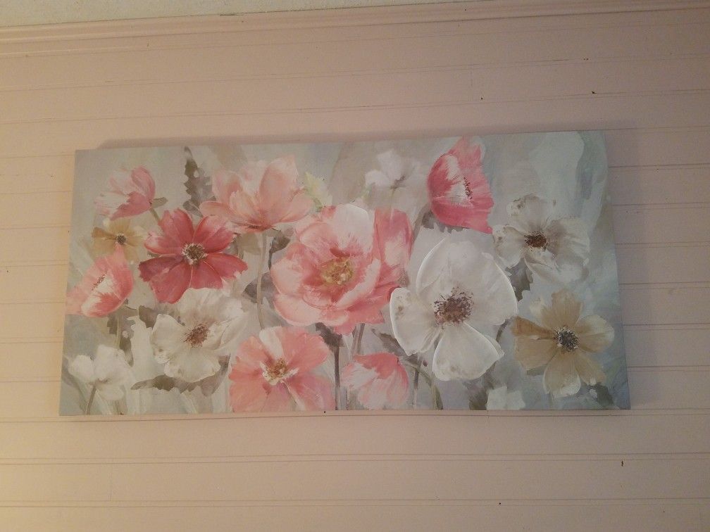 Large flower canvas