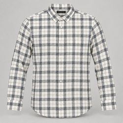 Banana Republic Untucked Fit Men's Plaid Button-Down Shirt XL