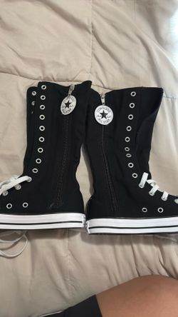 Converse youth high top lace up canvas knee boots 3Y 5W