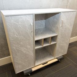 Large faux stone sideboard / bar / storage cabinet

