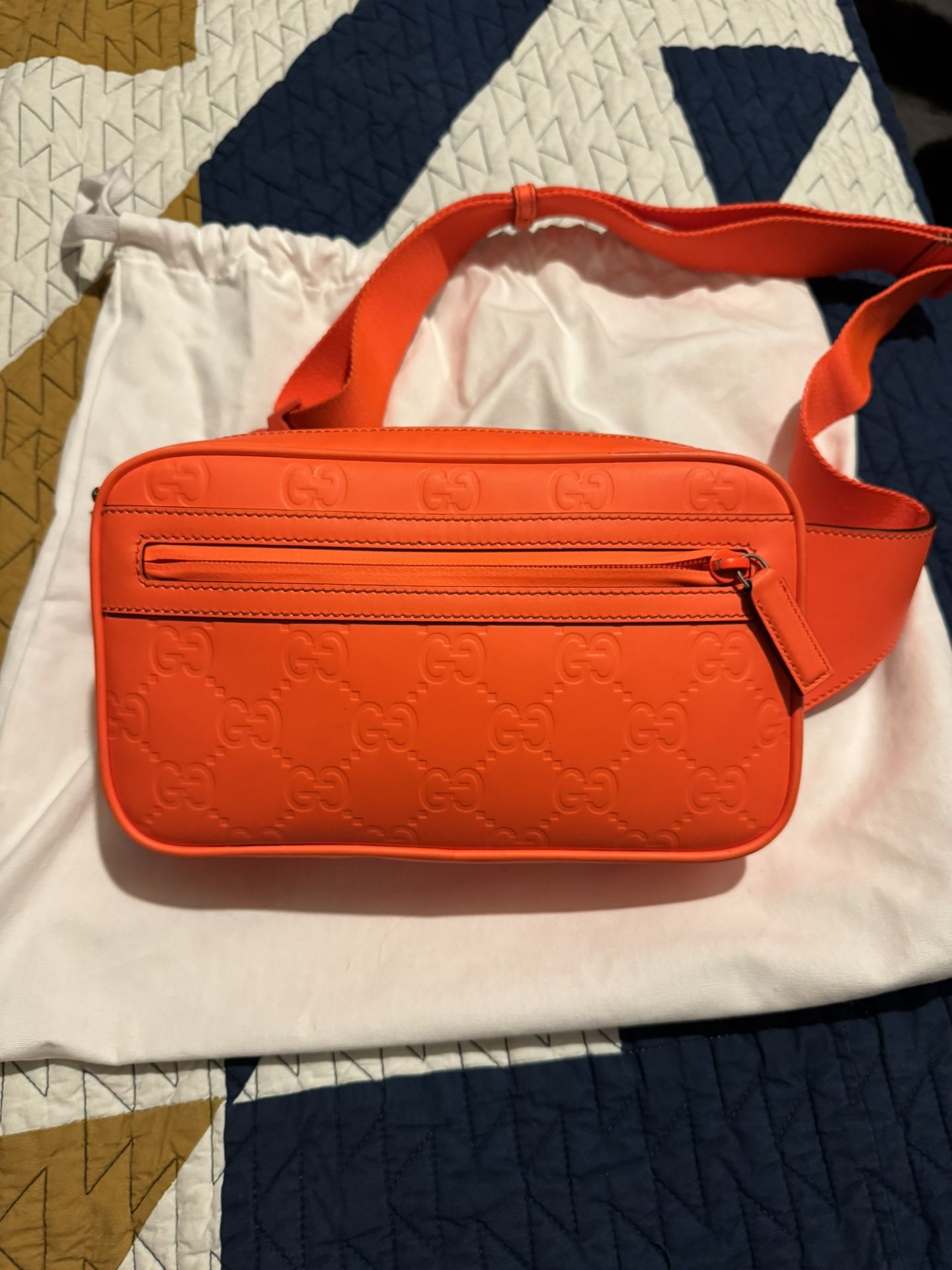 Neon Orange Gucci Crossbody Bag