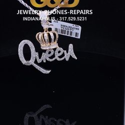 10k Gold With 1.5CT Diamond Pendant 