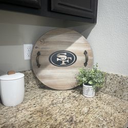 49er Wood Serving Tray-Vinyl Logo