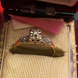 women’s Engagement Ring Three Separate Rings