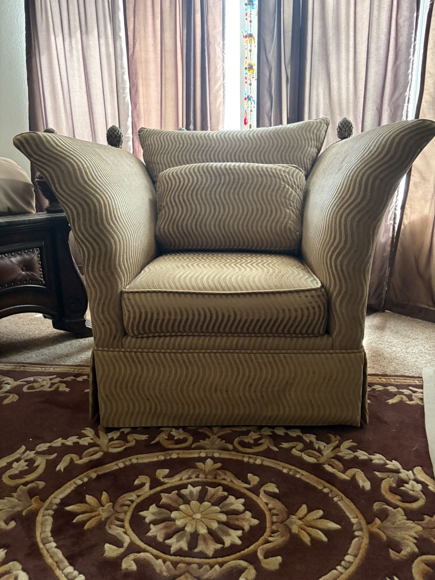 Very large heavy Gold Luxury accent chair