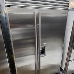 48" SUB ZERO BUILT IN STAINLESS STEEL REFRIGERATOR 