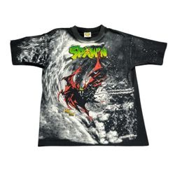 Vintage Spawn Movie Merch T-Shirt 1997 Over Print Full Print Size Large 