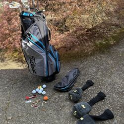 Golf Clubs (Titleist bag included)