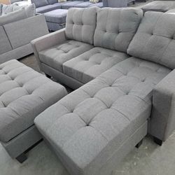 3pcs sectional Sofa W/Ottoman