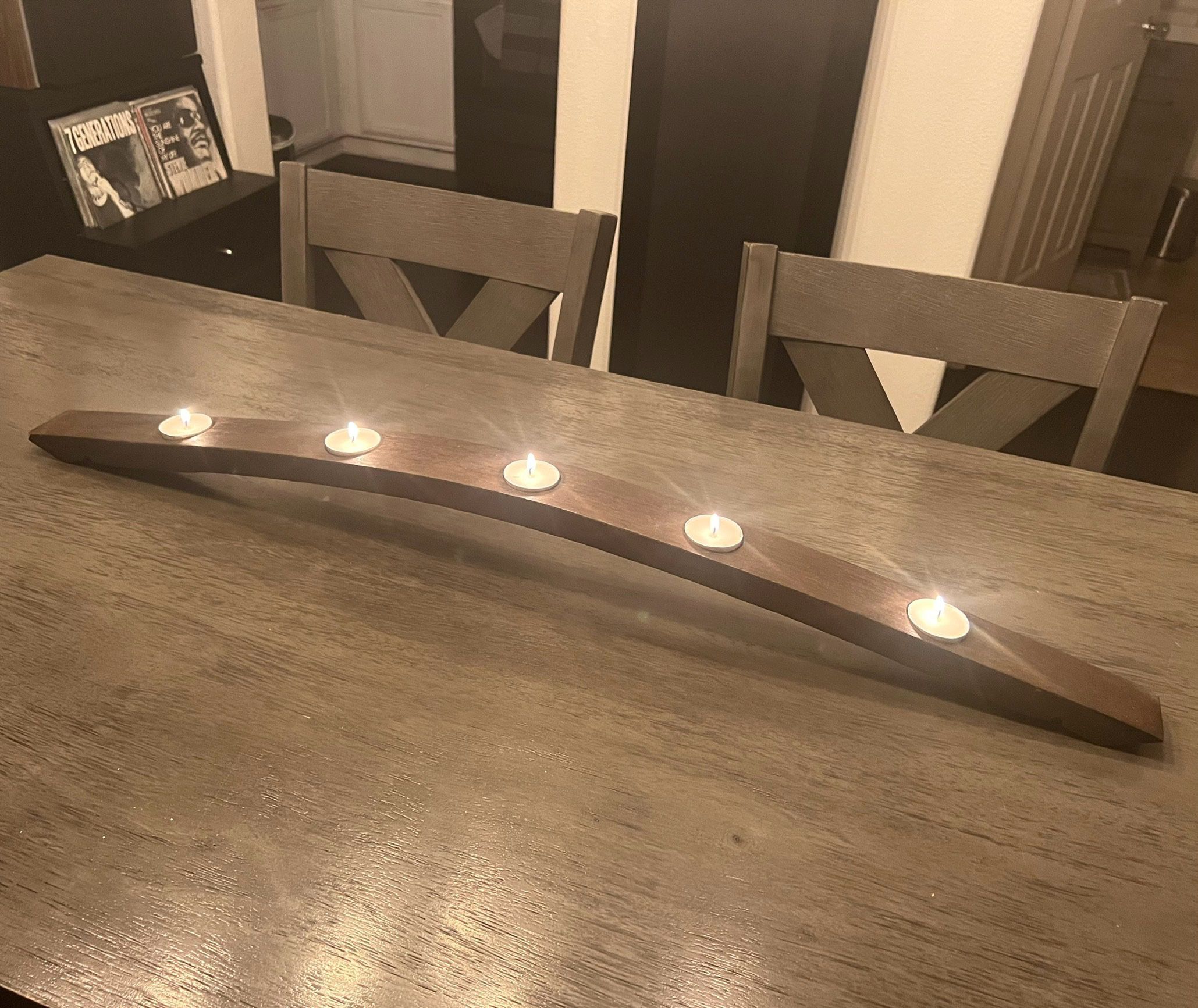 Wooden candle holder 