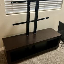 Quality Dark wood TV Stand With Removable Mount