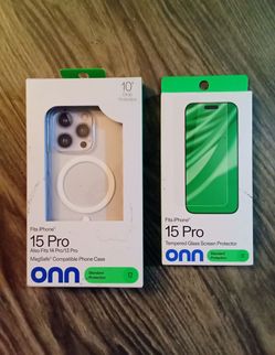 ONN 15 Pro MagSafe iPhone Compatible Phone Case & screen protector