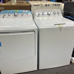 GE WHITE WASHER AND GAS DRYER 